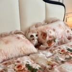 These bedding sets are perfect for my bed. The duvet covers are soft, and the pillowcases are comfortable. The bed sheets are smooth and cozy.