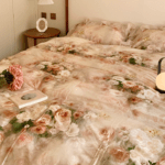 The colors of these bedding sets are beautiful. The duvet covers are soft, and the pillowcases are a perfect match. The bed sheets are high-quality.