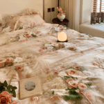 The colors of these bedding sets are beautiful. The duvet covers are soft, and the pillowcases are a perfect match. The bed sheets are high-quality.