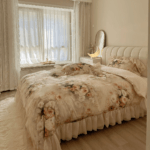 The bedding is so comfortable and stylish. The duvet covers are my favorite, and the pillowcases are soft. The bed linens are a great addition to my room.