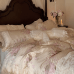 Girly-Style Tencel Cotton Bedding Set With Pink Flowers photo review