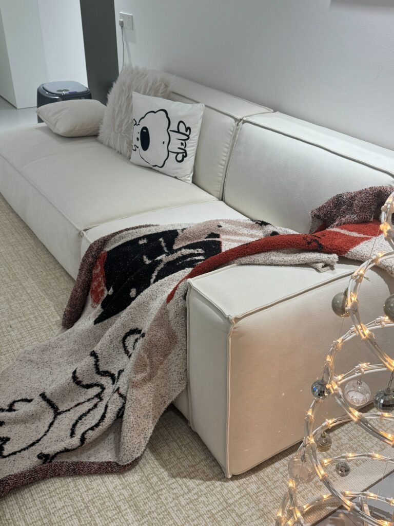 This blanket is great for family time! We all snuggle under it during movie nights.
