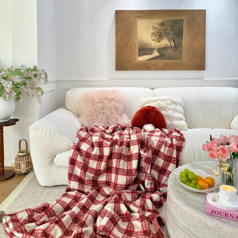 This has quickly become my favorite blanket! Its so soft and the perfect size for cuddling on the couch. I cant get enough of it!