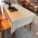 This tablecloth is both elegant and durable. It has held up well through spills and washes, and it looks great on my table. Very happy with this purchase!