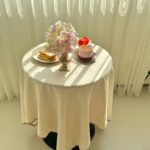 I am very impressed with the quality of this tablecloth. It feels luxurious and has a nice weight to it. Its perfect for my dining table!