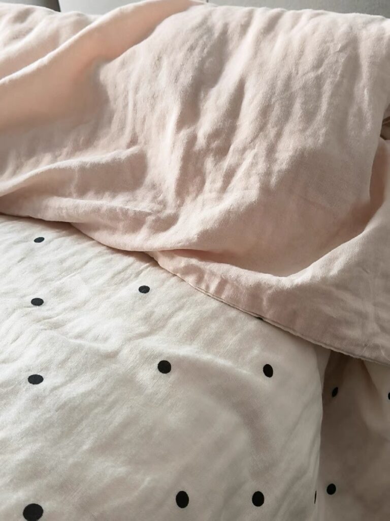 Cute Polka Dot Double - Layered Cotton Gauze Bedding Set photo review