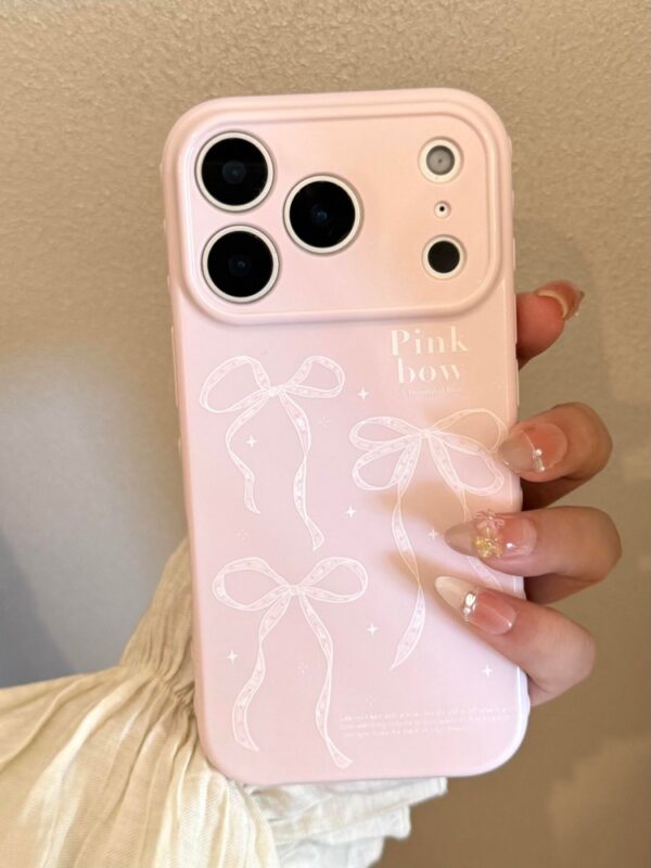 Cute Pink Bow Shockproof Phone Case for iPhone 17 / Pro / Pro Max